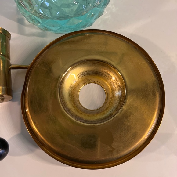 MCM Park Sherman Brass and Glass Liquor Pump Decanter - Picture 13 of 14